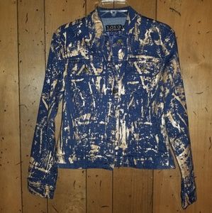 Y.O.Y.O. Jean Jacket Womens Size M Dark Blue